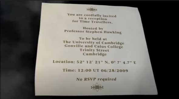 Hawking's invitation